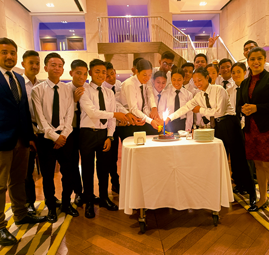 Students gathered together  for the OJT of the Top university in Northeast India