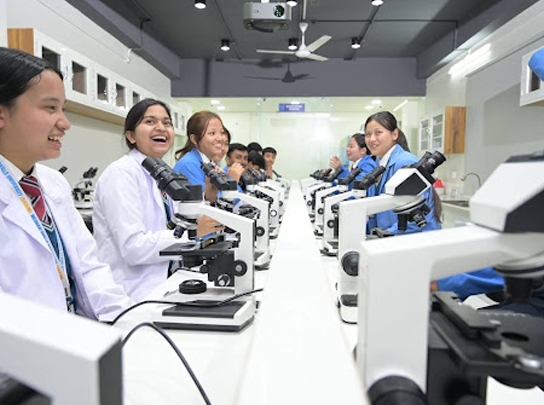 Students doing practicals at the Best healthcare training university Northeast