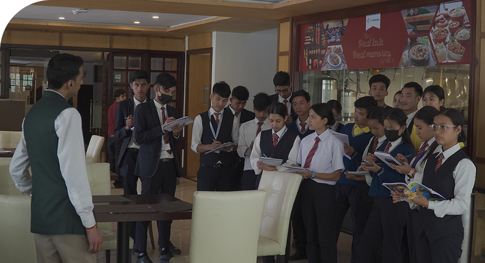 Students taking notes in the Top private university in Sikkim